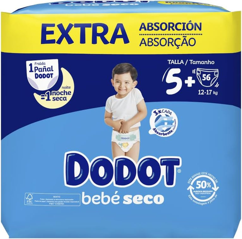 Baby Dry Extra - Confezione Jumbo, misura 5-56 pezzi