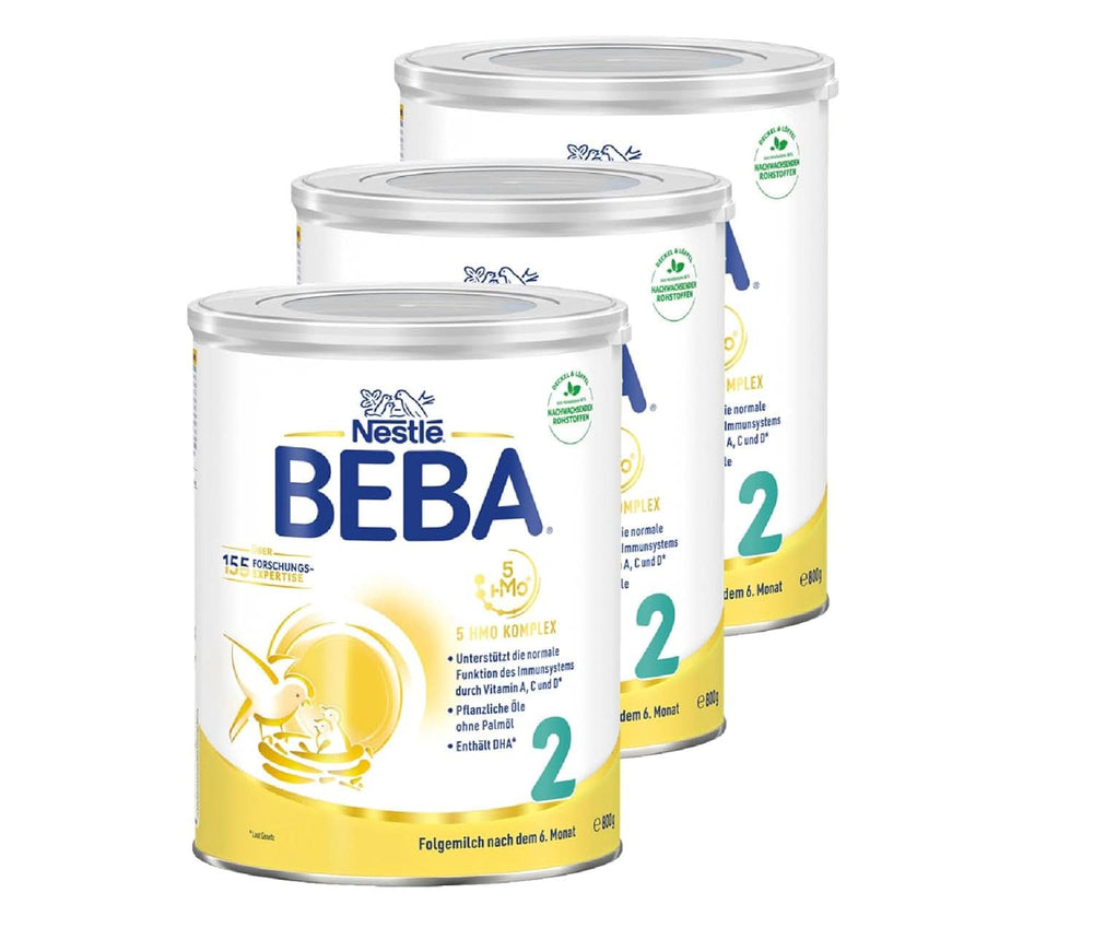 Nestle BEBA 2 Latte di proseguimento in polvere dopo il 6° mese, con complesso 5 HMO, solo lattosio, senza olio di palma, confezione da 3 (3 X 800G) Madre e bambino Naty Shop Dopo il 6° mese 3 x 800 grammi