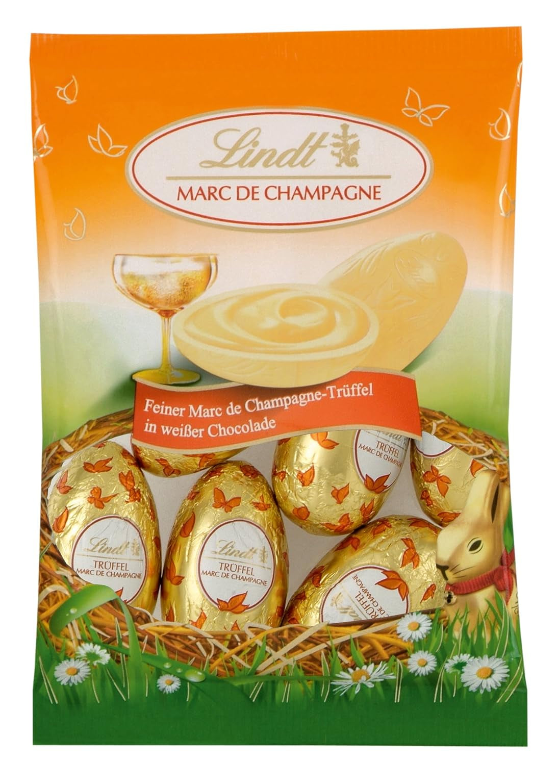 Miscela speciale di cioccolato | 2x180 g | Uova di latte intero in cinque varietà con e senza alcool (Uova Marc de Champagne e tartufi di cioccolato | 3 x 90 g)