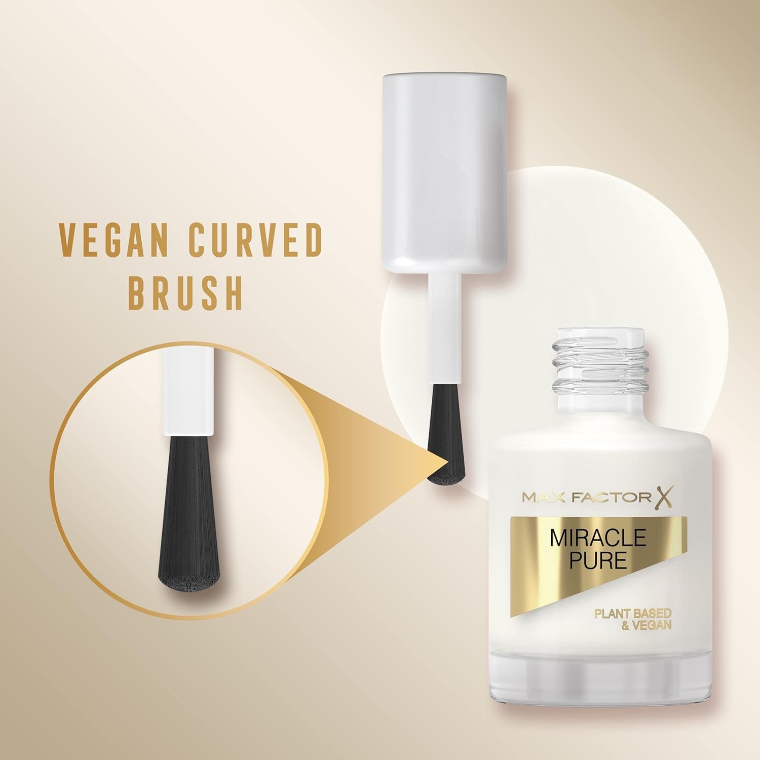 Max Factor Miracle Pure Nail Color 155 Smalto per unghie vegano a lunga durata, ad asciugatura rapida, al latte di cocco, 12 ml (confezione da 2)