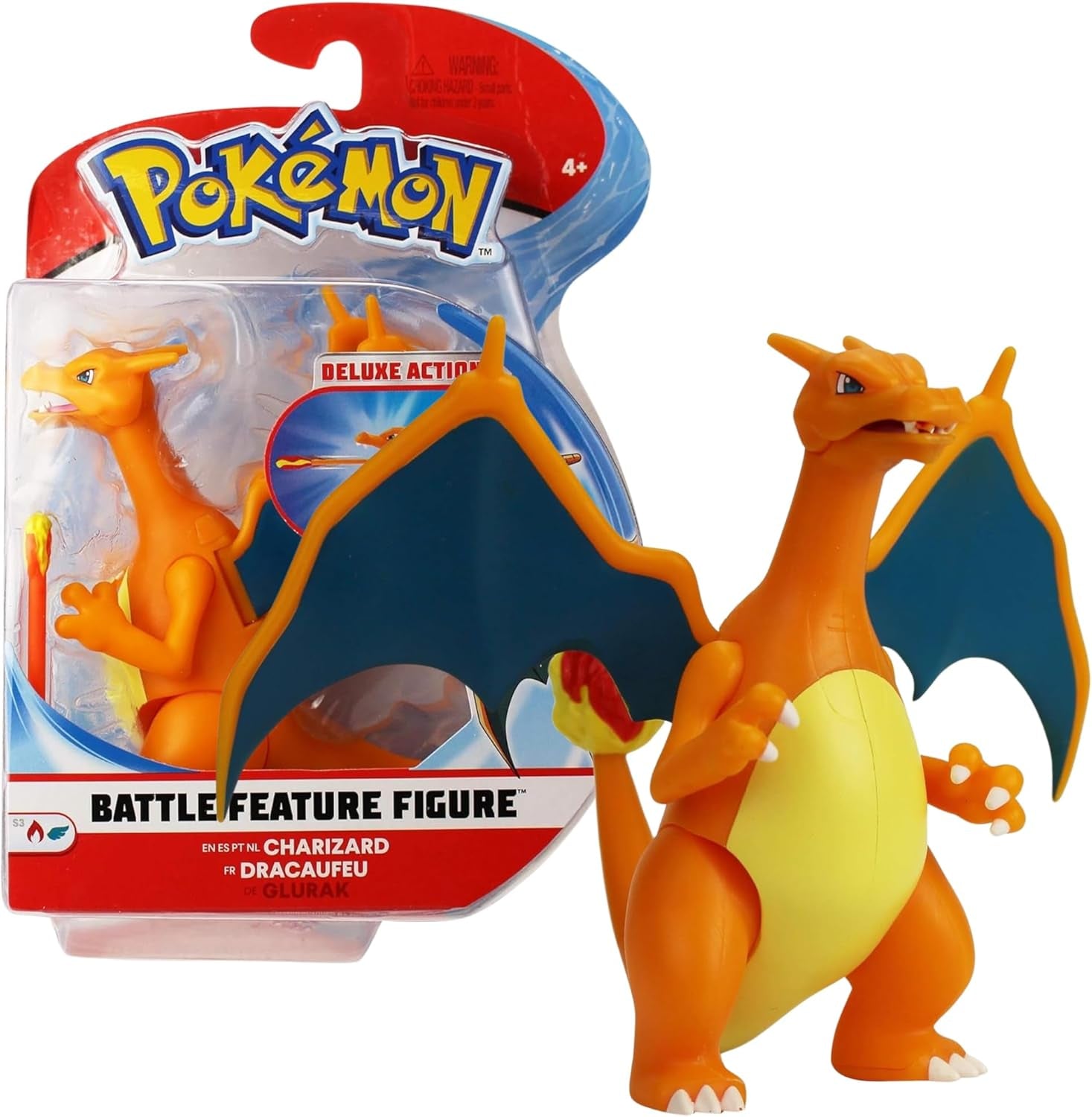 Pokémon PKW0368 - Battle Feature Figure - Glurak Action Figure ufficiale 11,5 cm Action Figure Naty Shop Titolo predefinito