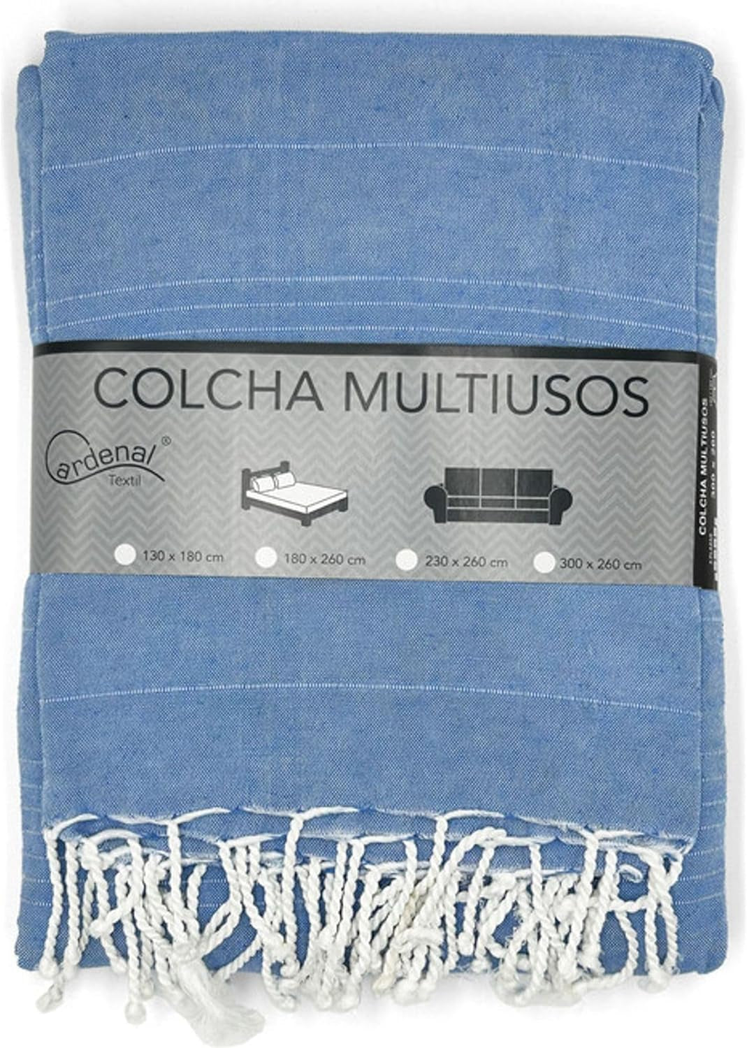 ECOMMERC3 copriletto multifunzionale, misura 300 X 260 cm, per divano o letto, copriletto multifunzionale blu, decorativo per divano, letto, copridivano, leggero ed elegante, blu Letti e Coperte Besuche den ECOMMERC3-Store