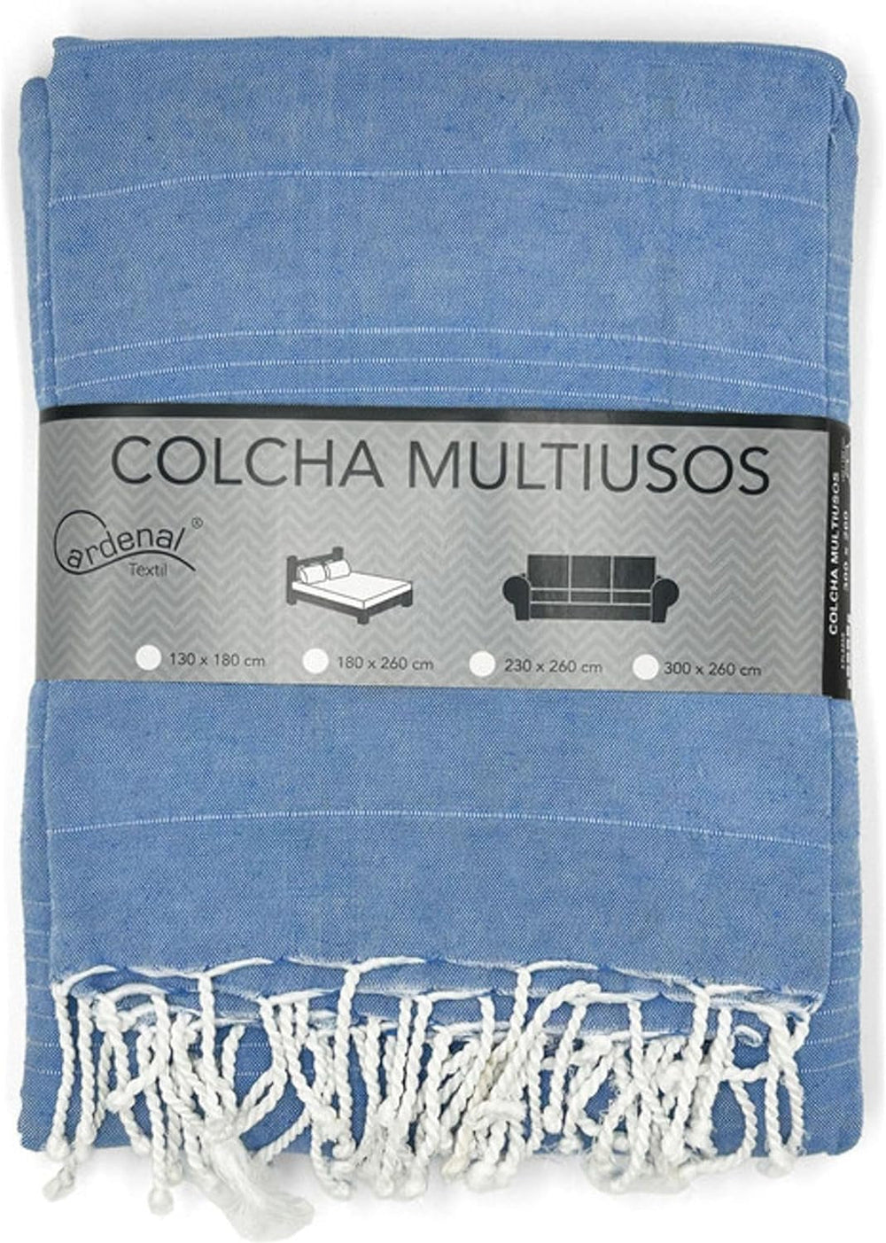 ECOMMERC3 copriletto multifunzionale, misura 300 X 260 cm, per divano o letto, copriletto multifunzionale blu, decorativo per divano, letto, copridivano, leggero ed elegante, blu Letti e Coperte Besuche den ECOMMERC3-Store