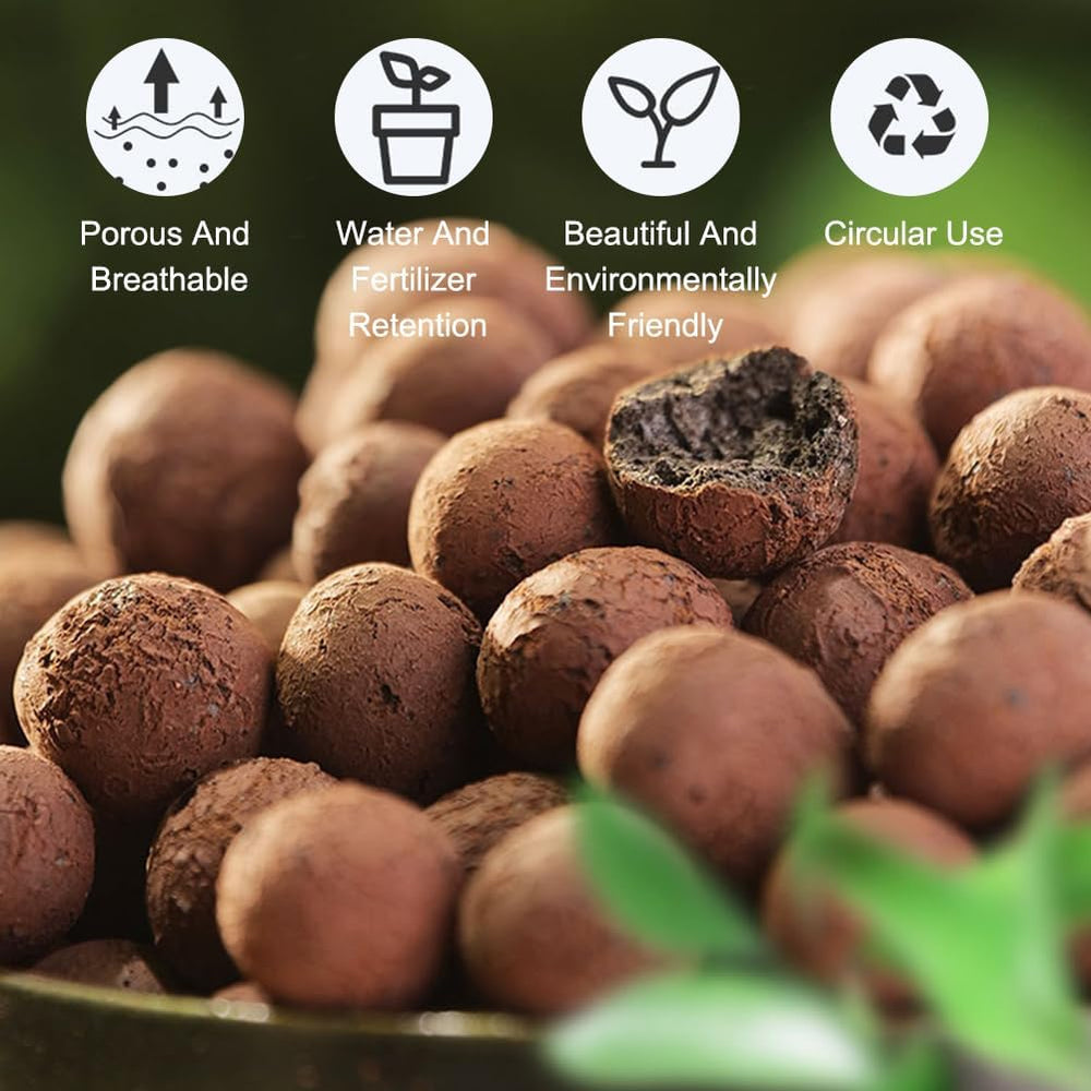 Granuli di argilla a grana grossa, Granuli di argilla espansa, Granuli vegetali, Substrato per piantagione idroponica in argilla espansa 1 litro, Granuli di argilla granulata da 5-8 mm