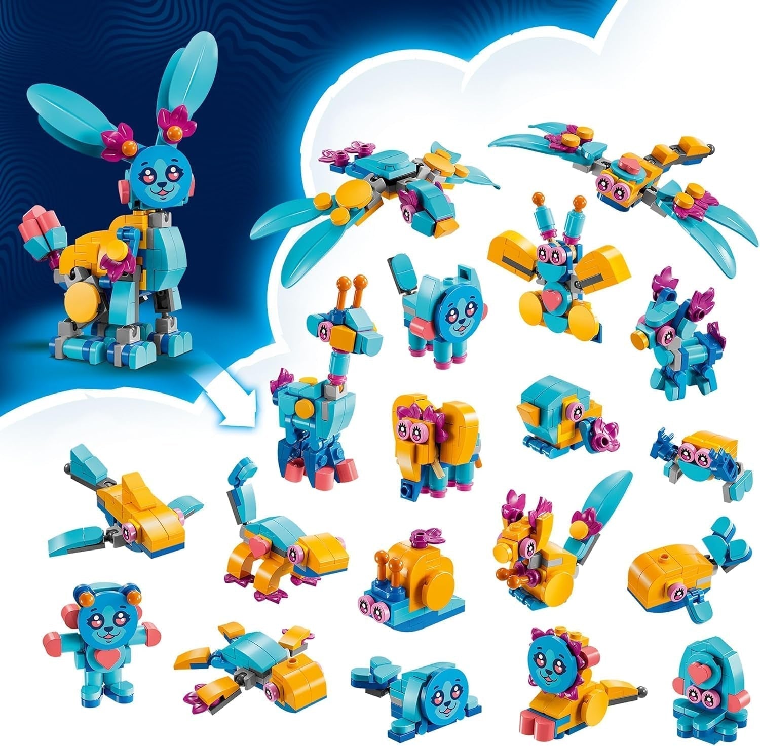 LEGO Dreamzzz Bunchus Avventure creative con animali Coniglietto giocattolo per bambini Set da gioco fantasy 20 in 1 con minifigure Izzie Regalo per ragazze e ragazzi di 7 anni 71488 Set da costruzione Besuche den LEGO-Store