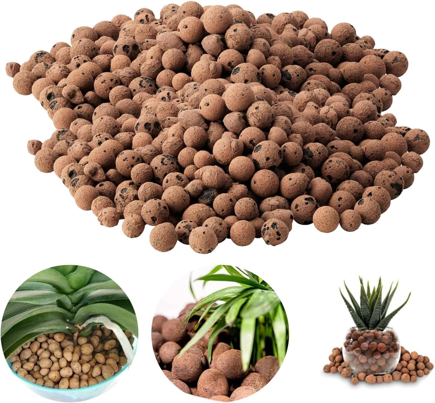 Granuli di argilla a grana grossa, Granuli di argilla espansa, Granuli vegetali, Substrato per piantagione idroponica in argilla espansa 1 litro, Granuli di argilla granulata da 5-8 mm