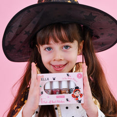 Set di smalti glitterati da 4 pezzi della collezione Miss Nella Magic: rosa, rosso, oro e blu, smalto rimovibile speciale per bambini, non tossico, a base d'acqua, inodore
