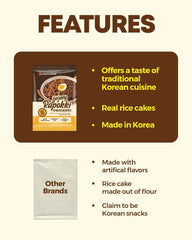 NONGSHIM Rapokki (Jjajang, 400 ml) – autentico street food coreano, ramen e torte di riso, fagioli neri; facile e veloce da preparare, pronto in 4 minuti