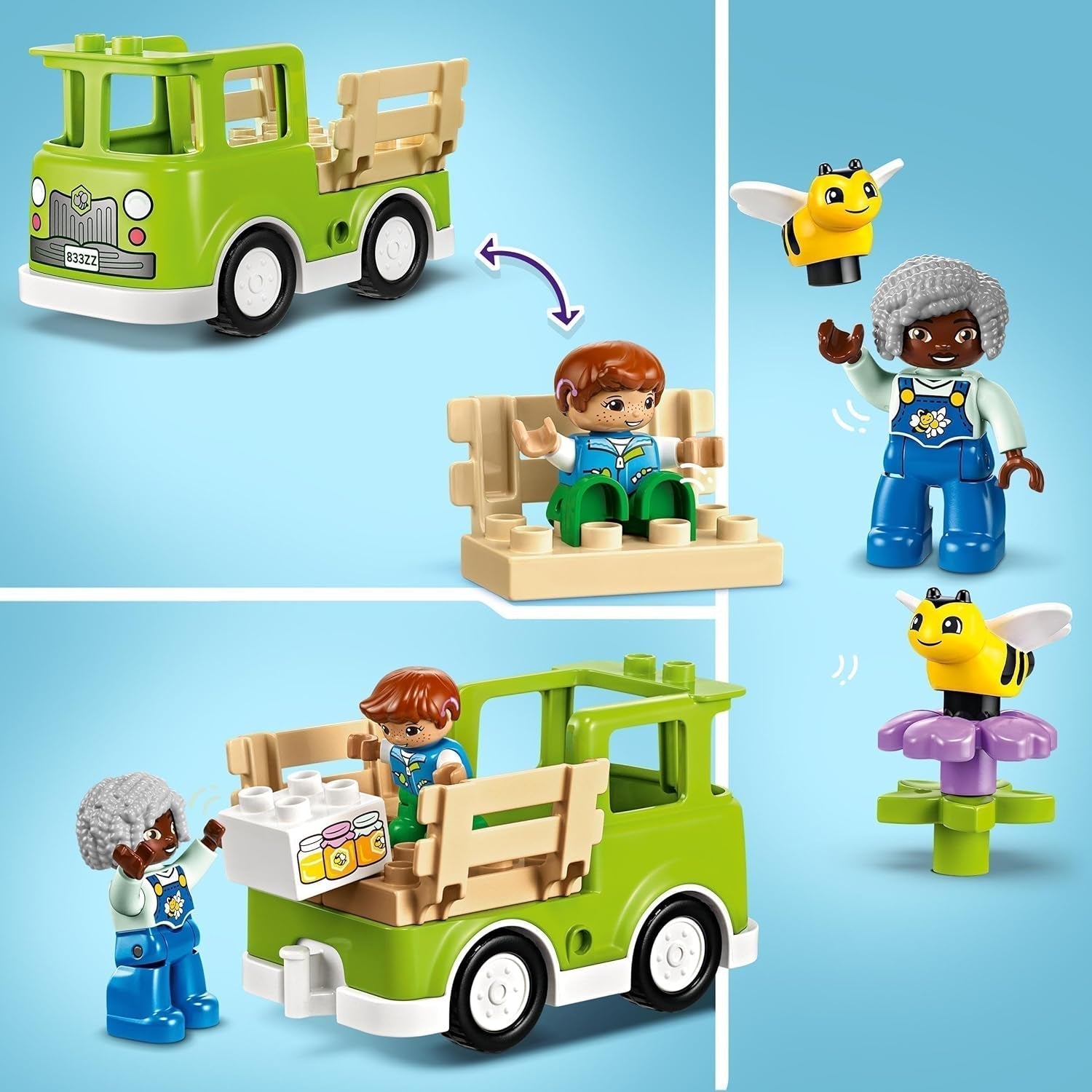 LEGO DUPLO Town Apicoltura e alveari, Giocattolo educativo per bambini con 2 personaggi e un camion mobile, Set di costruzione e ricostruzione, Giocattolo per bambini a partire da 2 anni 10419 Set di costruzione Besuche den LEGO-Store