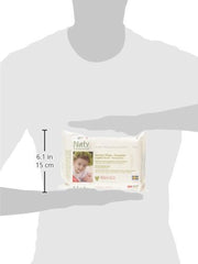 Eco by Naty Baby Care, salviettine umidificate biologiche per neonati, senza profumo, 56 pannolini