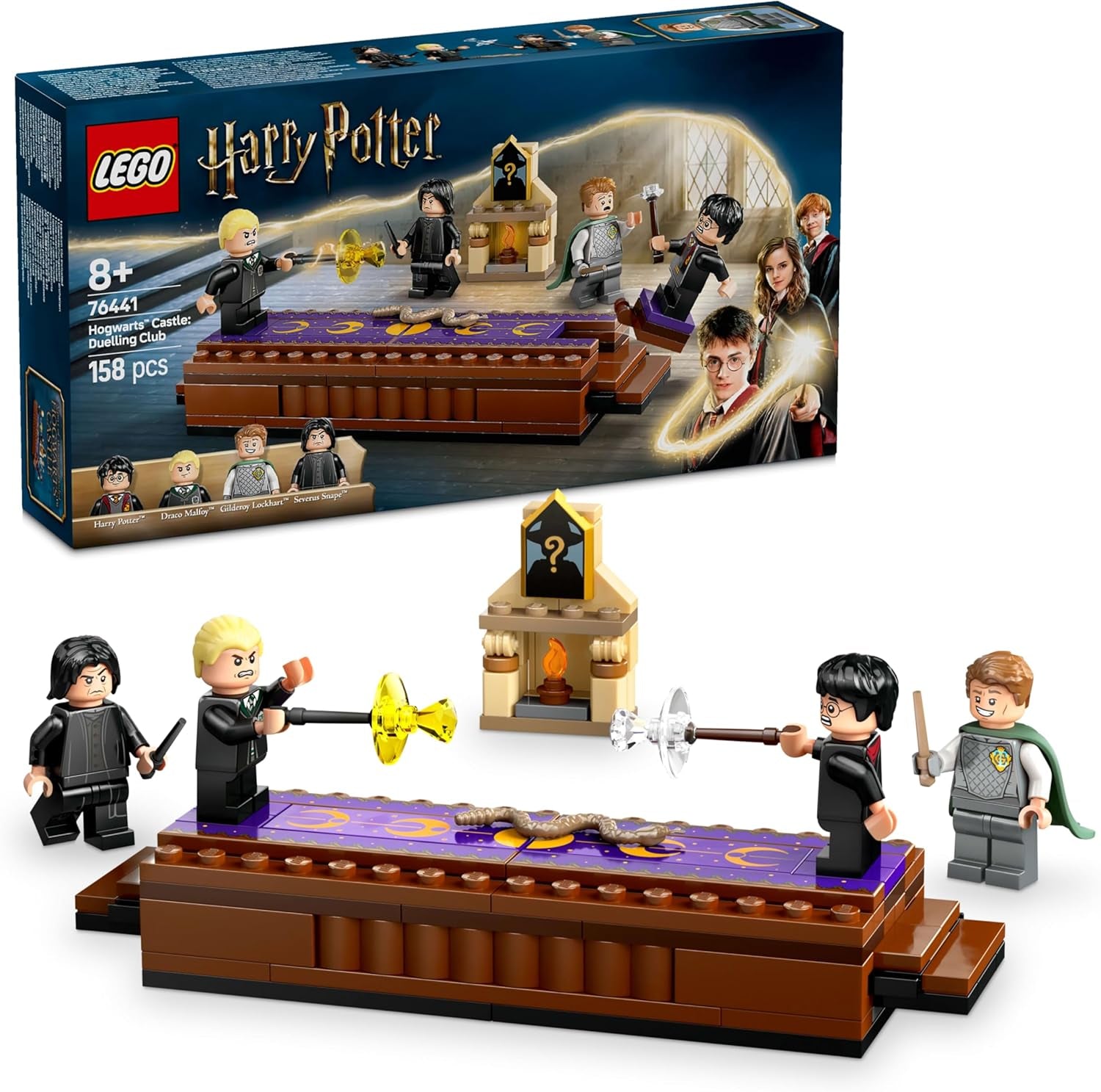 LEGO Harry Potter Castello di Hogwarts: set da costruzione del club dei duellanti con 4 minifigure incl. Draco Malfoy, Gilderoy Lockhart e Severus Snape, set Con funzione Per ragazzi e ragazze da 8 anni in su 76441 Set da costruzione Besuche den LEGO-Store Titolo predefinito
