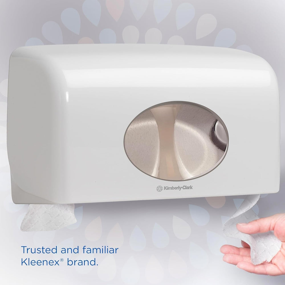 Kleenex Premium Role de hârtie igienică 8484, hârtie igienică 24 de role X 160 de foi umflate, hârtie igienică 4 straturi, 100% fibră pură, de înaltă calitate, rezistentă la rupere și moale (pachet cu 2)