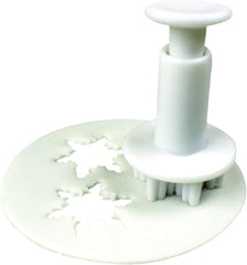 PME SF709 Mini Set de 3 Cuțite cu Piston în Formă de Fulg de Nea, Standard, Alb