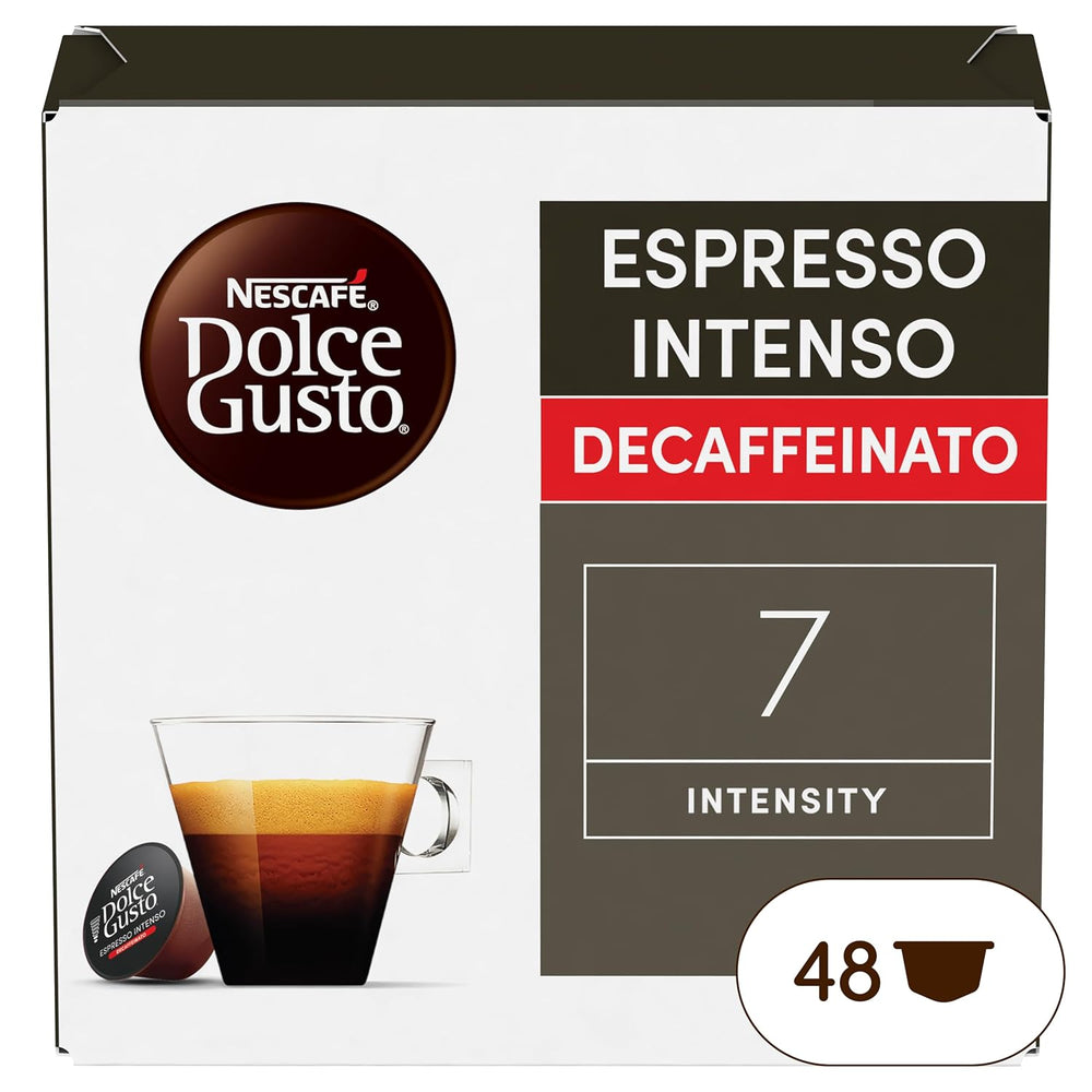 Nescafé Dolce Gusto Cafe Dolce Gusto Espresso Intenso Desc. | Nestle Pack 3 Kisten Mit 18 Kapseln,Die Jeweils 16 Einheit(3er Pack)