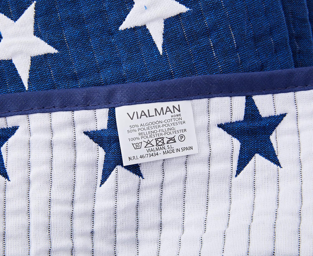 Copriletto VIALMAN Sofia 10 letto king size | trapunta stella | dimensione trapunta 250 X 270 cm | copriletto e copridivano blu navy Letti e coperte Besuche den VIALMAN-Store