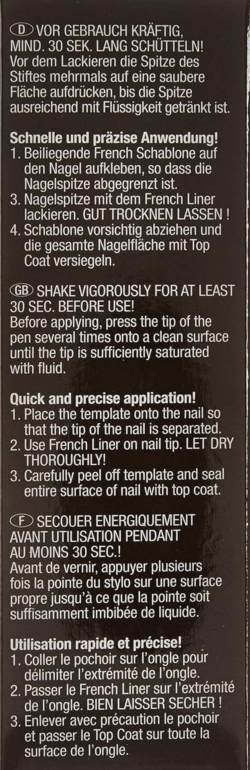 Set eyeliner French Liner alessandro Effect Polish, bianco, 1 confezione (3,2 ml + 5 ml)