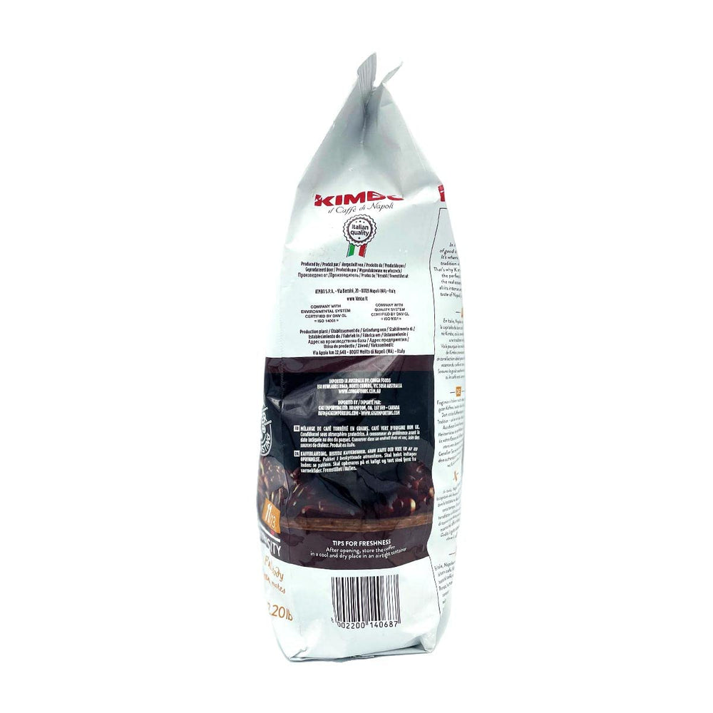 3x Boabe de Cafea Espresso Crema Intensa, Prăjire Medie Întunecată, Boabe Întregi de Cafea, Pungă de 1 kg, Cafea din Napoli