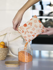 Set de 3 recipiente pătrate din sticlă cu capac din bambus-800ml, sticlă borosilicată, bambus, silicon, natural, 11 x 11 x 11 cm Cutii depozitare alimente Naty Shop