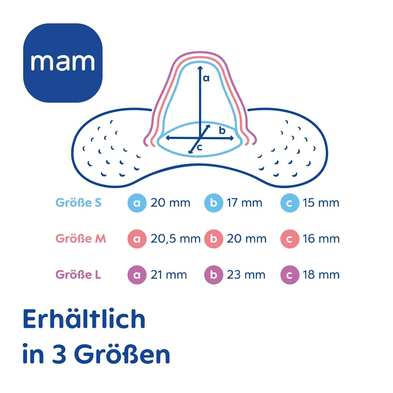 MAM Stillhütchen Größe S (Ø 17 Mm) Im 2Er-Set, Extra Weiche Brusthütchen Zum Schutz Beim Stillen, Brustwarzenschutz Für Maximalen Hautkontakt Zwischen Mutter Und Kind Accessori Alimentazione e allattamento Bebe Naty Shop