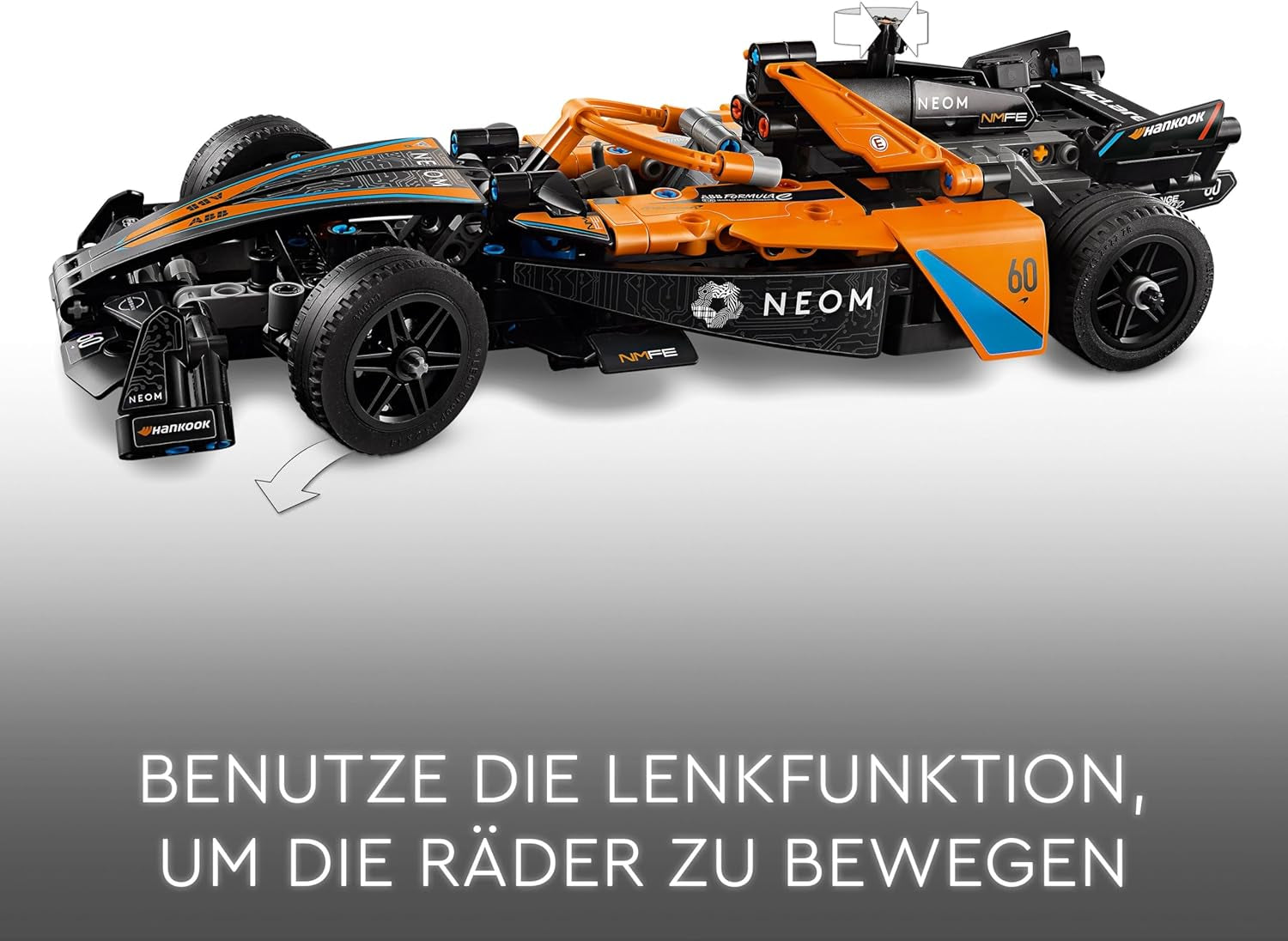 LEGO Technic NEOM Mclaren Auto da corsa di Formula E, Auto da corsa giocattolo per ragazzi e ragazze di 9 anni, Kit modello di auto, Decorazione per la camera dei bambini, Idea regalo di compleanno 42169 Set di costruzione Beuche den LEGO-Store