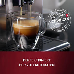 Schwiizer Schüümli Crema Mild, boabe de cafea Arabica 100% premium, fructate și cu aromă de nucă, pentru aparate de cafea complet automate, tărie 2/5, prăjire ușoară, certificat Rainforest Alliance, 1kg (pachet de 2)