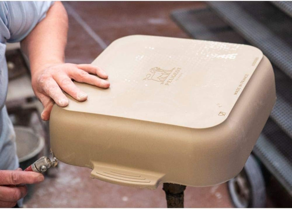 Peugeot Appolia Rechteckige Auflaufform Mit Griffen, Keramik, Schiefer / Grau, 7.2X31X21.7 Cm, Fassungsvermögen: Ca. 2 L, 60060 Stampi e teglie Naty Shop