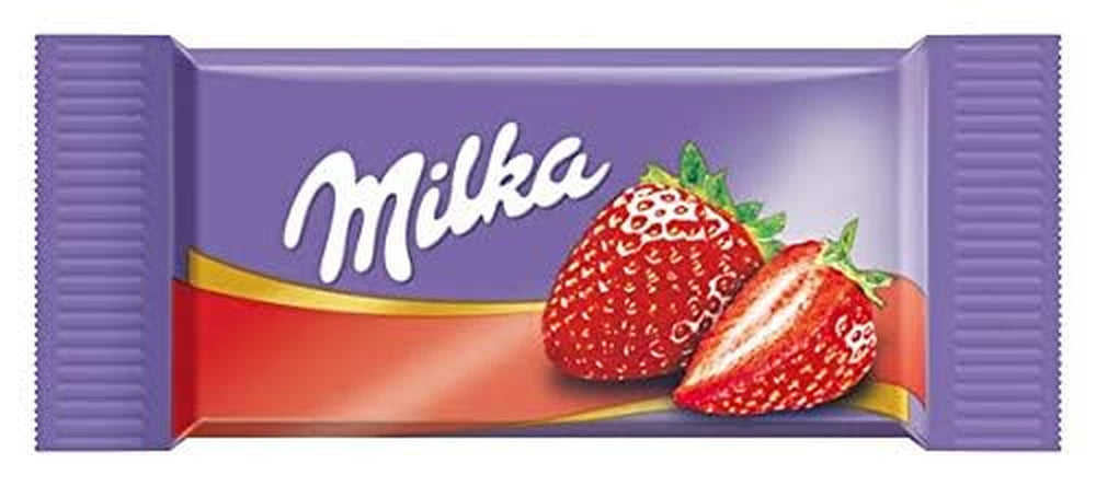 Milka Naps Mix – Mini quadretti di cioccolato in 4 assortimenti: Latte alpino, Fragole, Nocciole, Crema al cacao – 1 x 1kg
