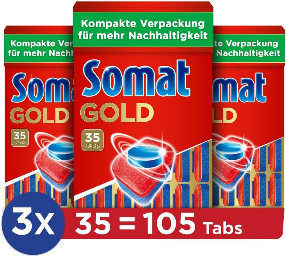 Somat Gold compresse per lavastoviglie (105 compresse) Detersivi cucina Naty Shop 105 capsule -