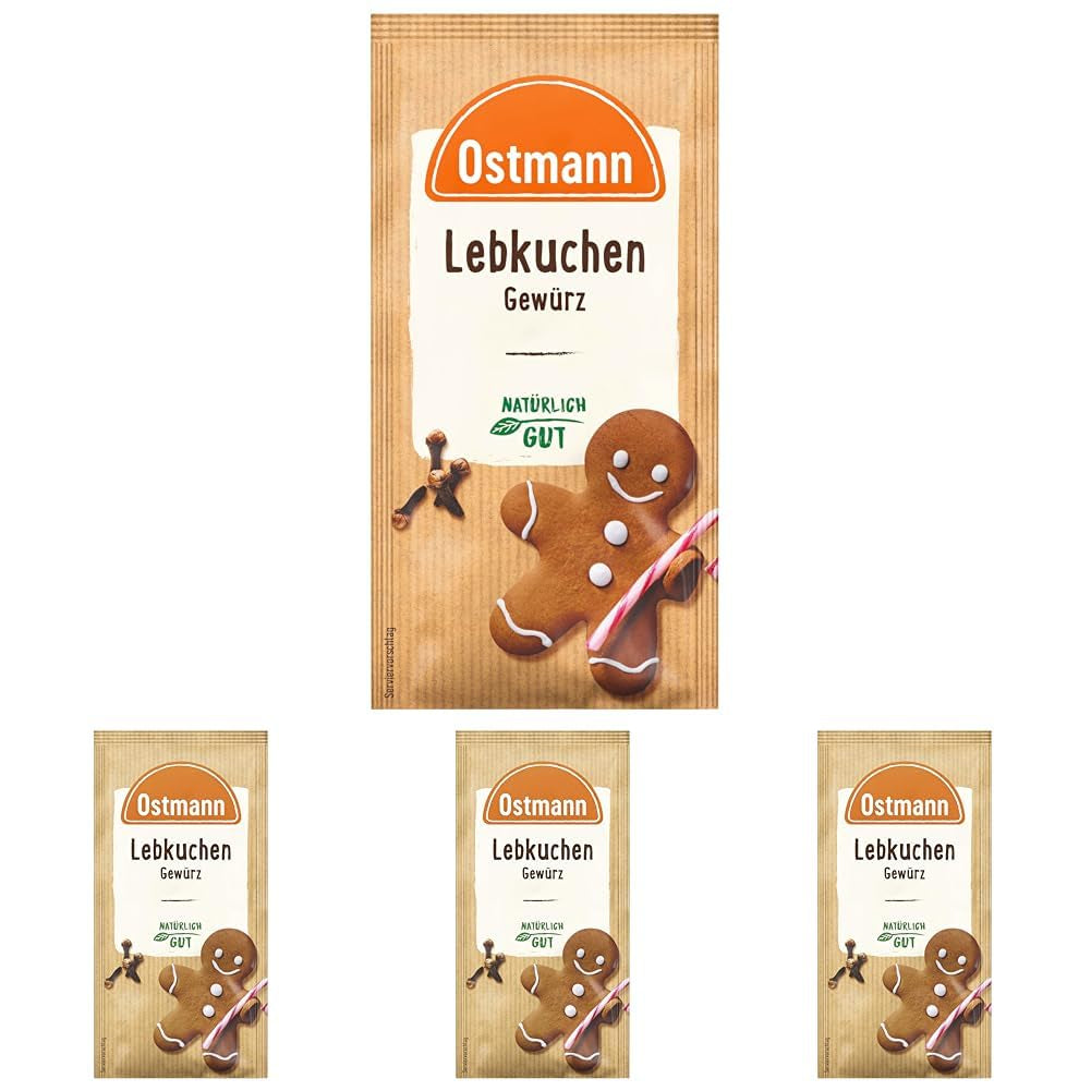 Ostmann Gewürze – Lebkuchen-Gewürz | Gewürzmischung für Leb- und Honigkuchen | Ideale per pasticceria e dessert invernali e natalizie 15 g in busta