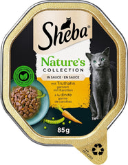 Hrană umedă pentru pisici SHEBA, Colecția Nature's în sos cu curcan, 2 x 11 x 85g