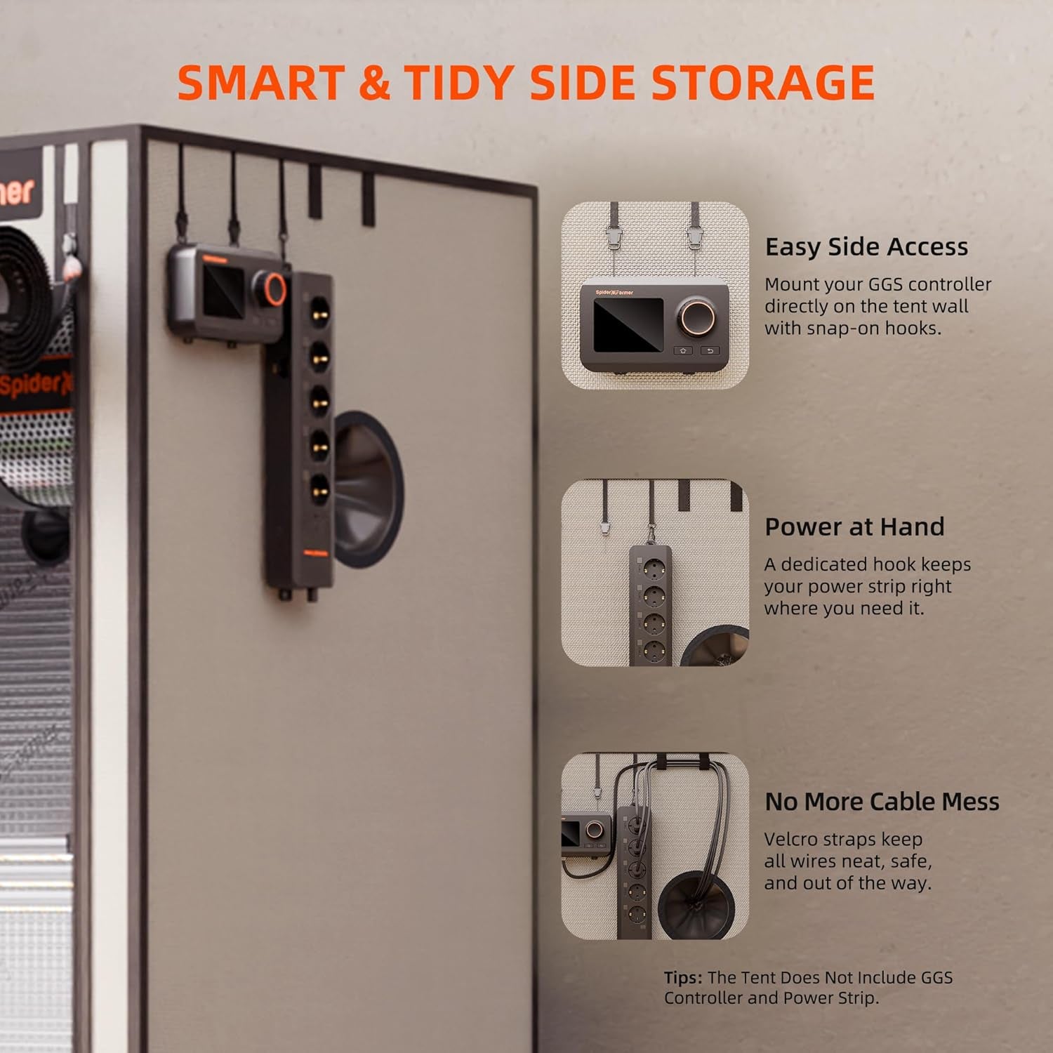 Tenda da coltivazione Spider Farmer Pro 70x140x200 cm con porta scorrevole, finestra di osservazione, pannello pavimento rimovibile, tessuto Mylar 2000D, per coltura idroponica da interni con SF4000, G4500, SE4500