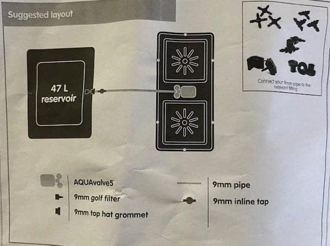 Kit irrigazione automatica Hydrosystem Easy2grow 2 (2 vasi 8,5L)