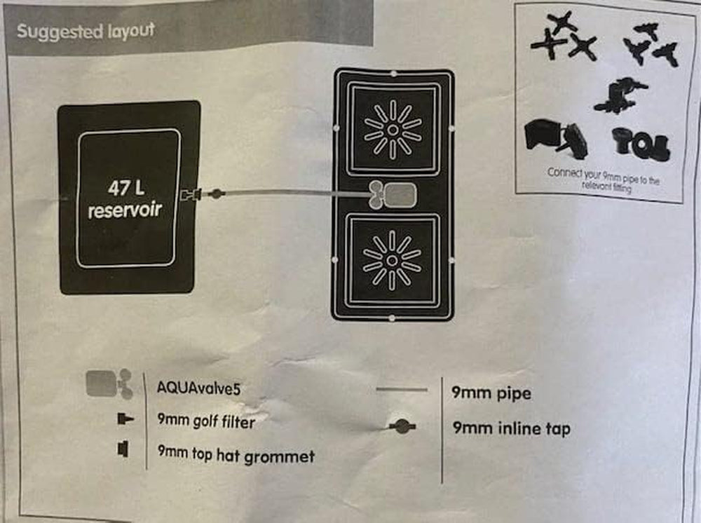 Kit irrigazione automatica Hydrosystem Easy2grow 2 (2 vasi 8,5L)