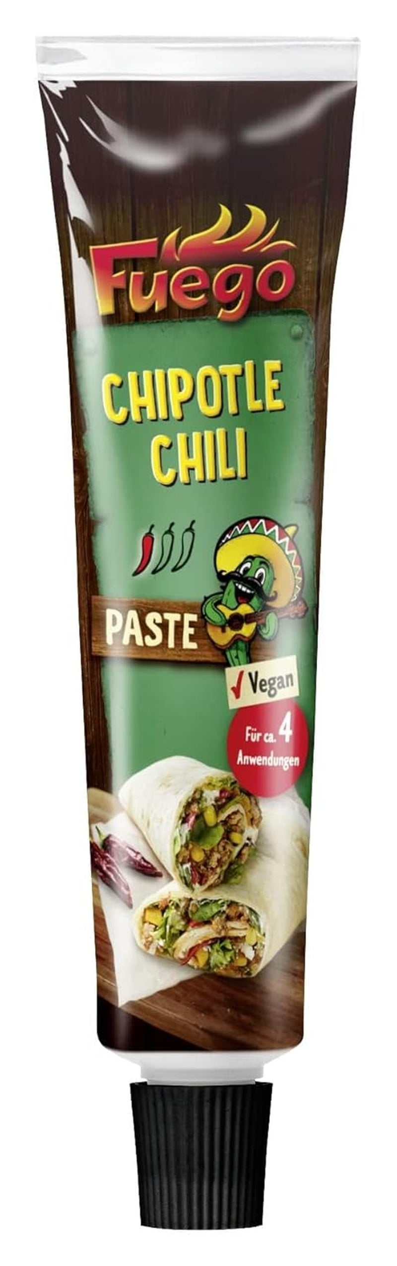 - Pasta di peperoncino Chipotle, Piatti messicani piccanti, Per 4 applicazioni, Vegano, 1 x 40 g