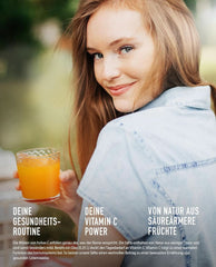 Multivitaminico delicato High C (1 X 1,5 L), 100% succo di mela, arancia, acerola, mango, 7 vitamine, Senza zuccheri aggiunti a norma di legge, Meno acido, Vegan Bevande analcoliche Naty Shop