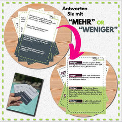 | Più oder Weniger Kartenspiel | Wie gut ist Ihr Verteilsvermögen? Gioco per adulti, famiglie e bambini | 2+ giocatori | Gioco di famiglia | gioco di viaggio |