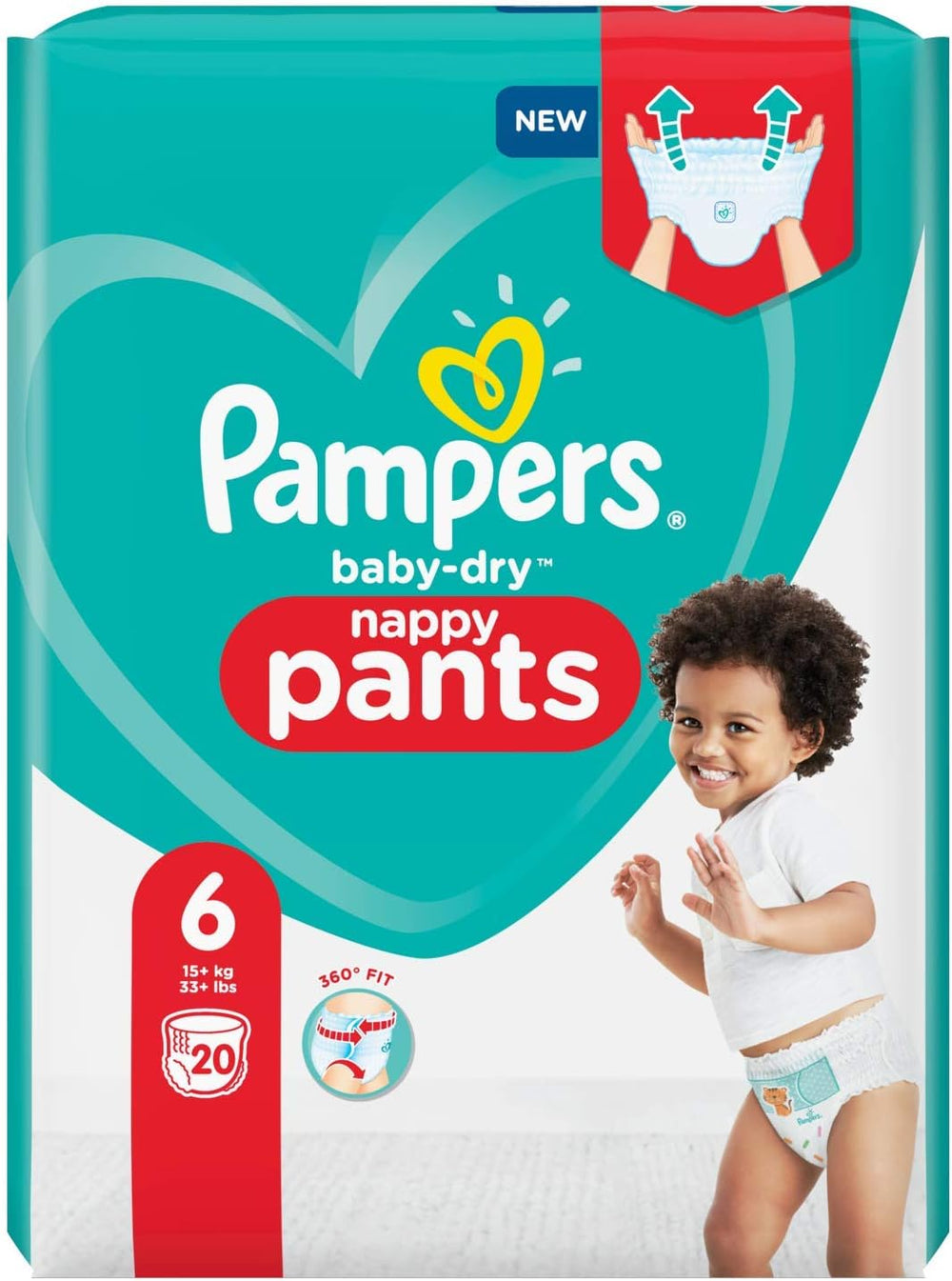 Pannolini Pampers 81657566 Pantaloni Baby-Dry, bianchi