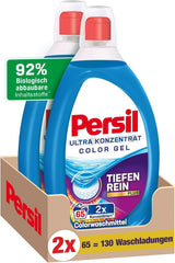 Persil Ultra Concentrate Colour Detergent (2 X 65 lavaggi), detersivo liquido altamente concentrato con tecnologia Deep Clean Plus contro le macchie più difficili Rufe Naty Shop Detergenti per Bucato