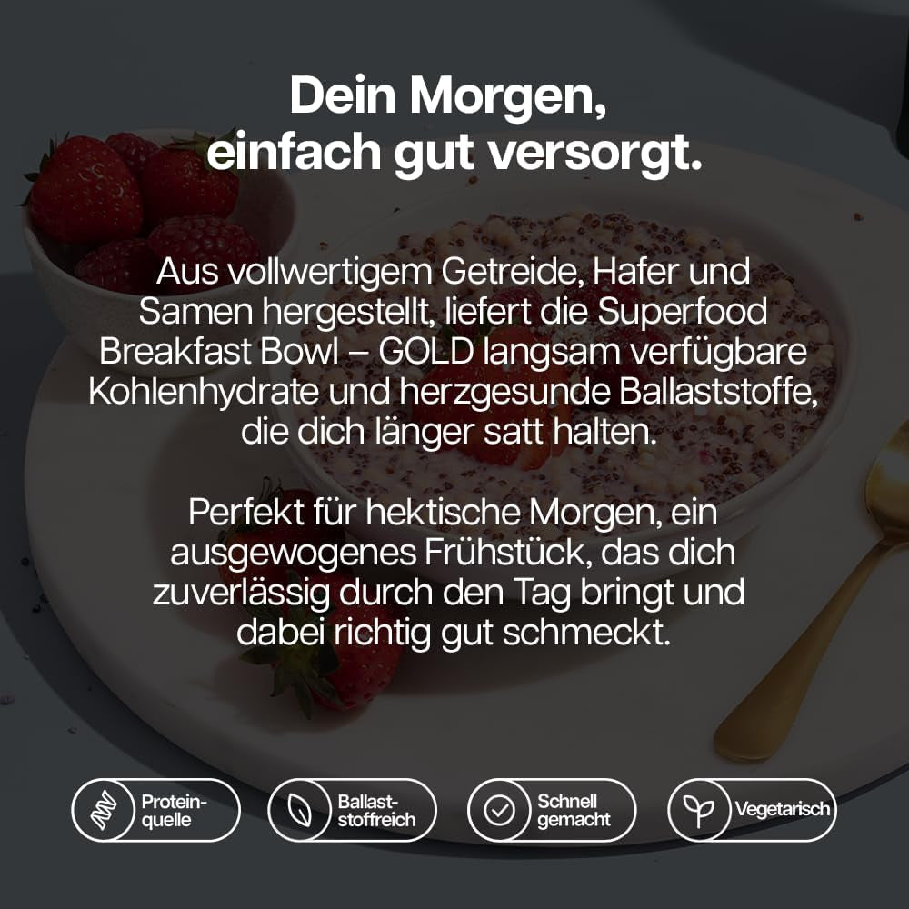 Le proteine ​​funzionano | Colazione Superfood - Innovazione GOLD, Cereali Pluripremiati, Muesli Proteico, Ricco di Nutrienti con Cereali, Semi e Avena, Alto Contenuto di Fibre, Mela e Cannella, 10 Porzioni, 600g
