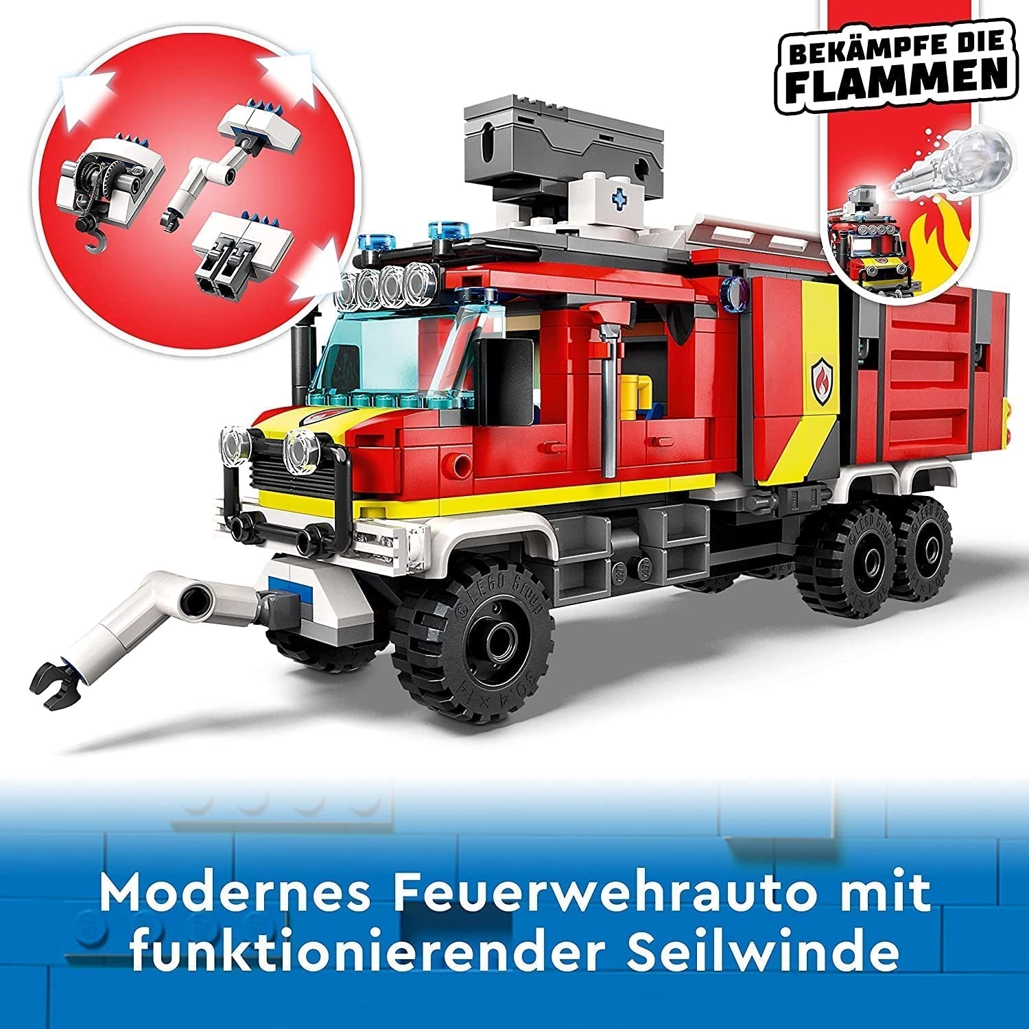 LEGO City 60374 Veicolo di comando dei vigili del fuoco Moderno camion dei pompieri giocattolo con droni antincendio Figure per bambini Set da costruzione Besuche den LEGO-Store