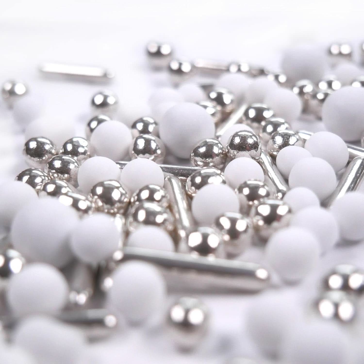 Streusel Hero Chocolate Mix Silver White Sprinkles, 40 grammi Naty Shop