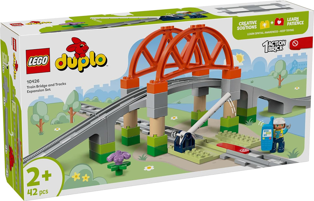 Ponte ferroviario e binari LEGO DUPLO Town - Set di espansione, regalo per bambini dai 2 anni, set di costruzione e ricostruzione, set di sviluppo prescolare, giocattolo educativo 10426 Set di costruzione Besuche den LEGO-Store