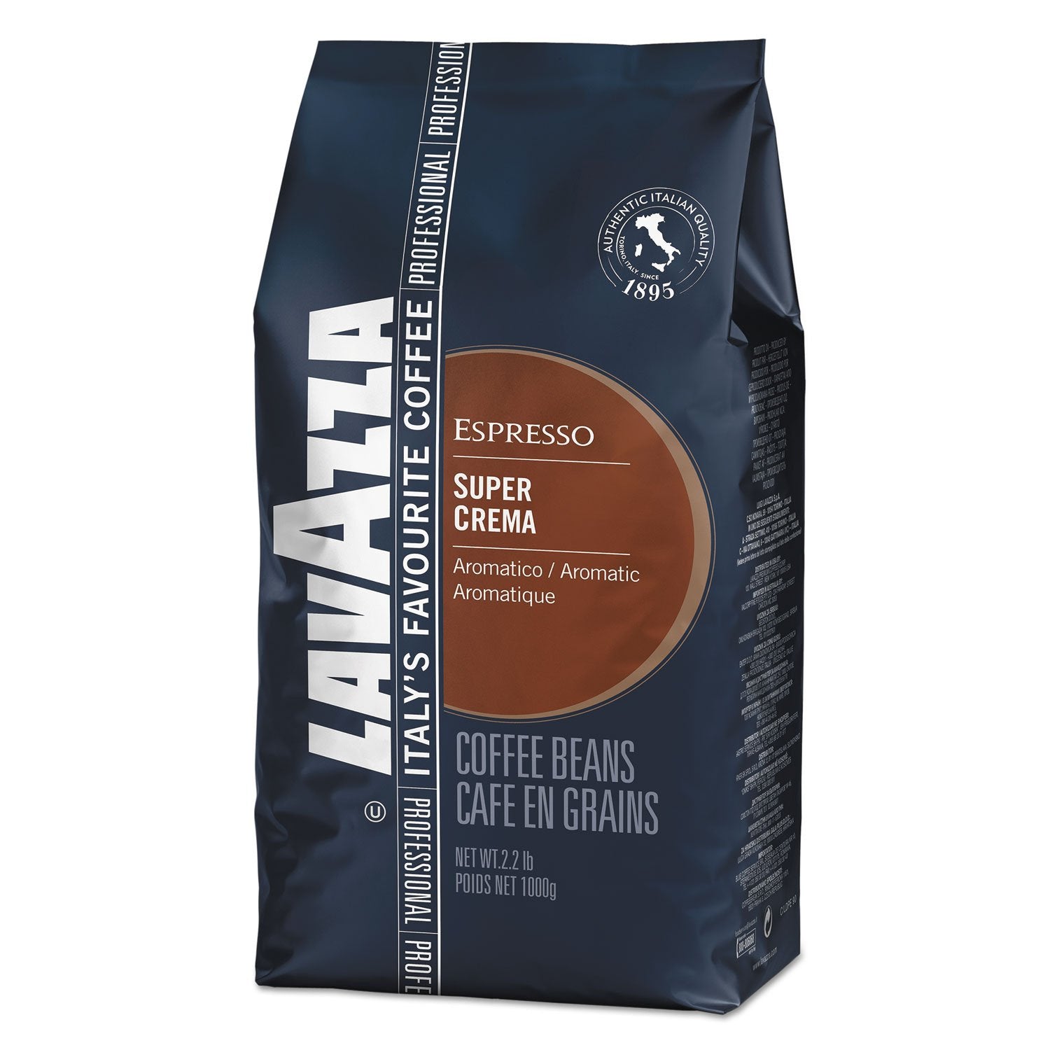 Cafea Lavazza Espresso Super Crema, boabe întregi, cafea măcinată, 1000g