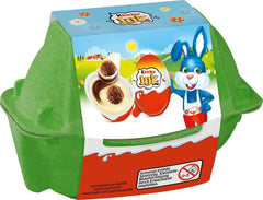 Kinder Joy confezione da 2 - Una metà con deliziosa crema al latte e cacao e palline croccanti, l'altra metà con una grande sorpresa - Cioccolato pasquale, dolci pasquali - Regalo di Pasqua - 40g