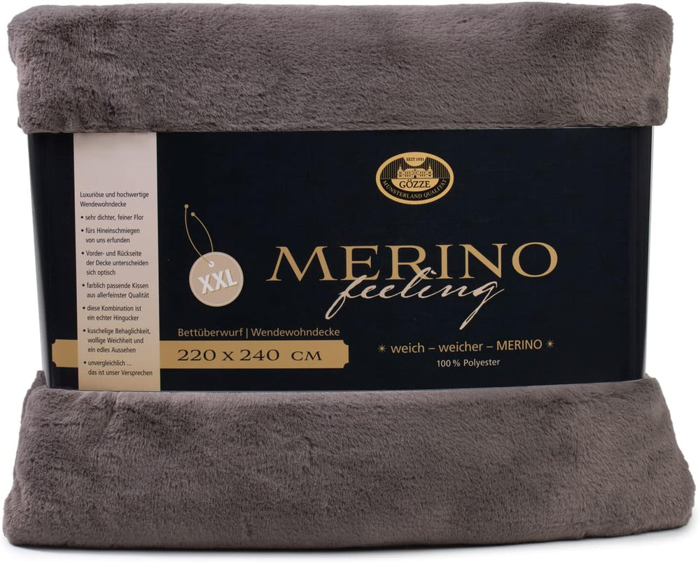 Gözze - Comoda coperta, reversibile, alta densità 600 G/M², 150 X 200 cm - Letti e coperte verde scuro Besuche den Gözze-Store Antracite 220 X 240 cm