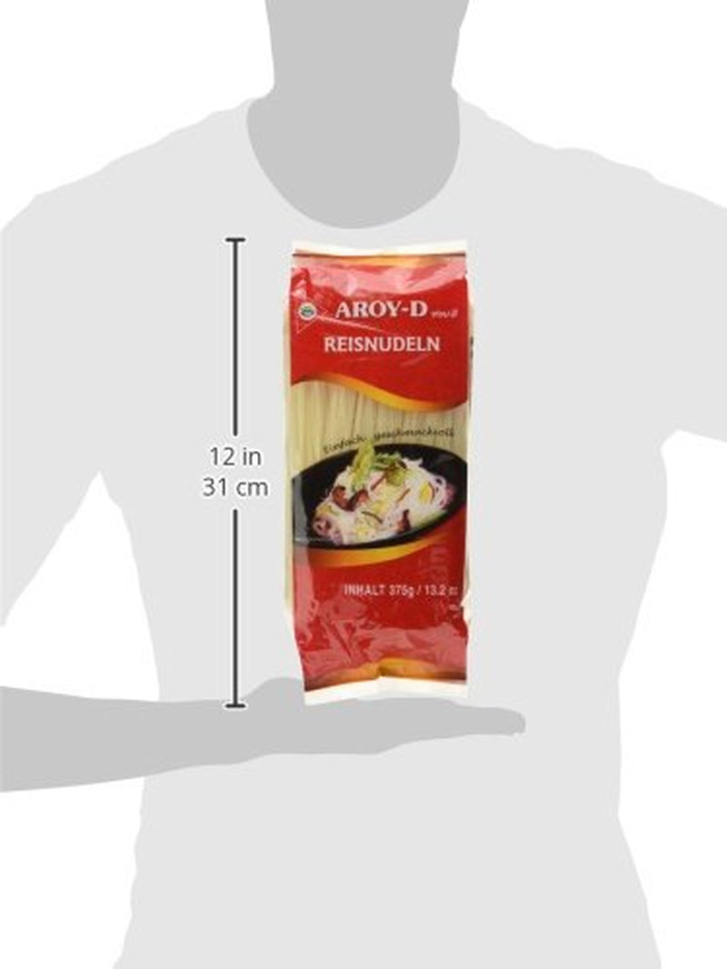 Aroy-D Spaghetti di Riso Senza Glutine Confezioni da 3 mm (1 Confezione x 375 g)
