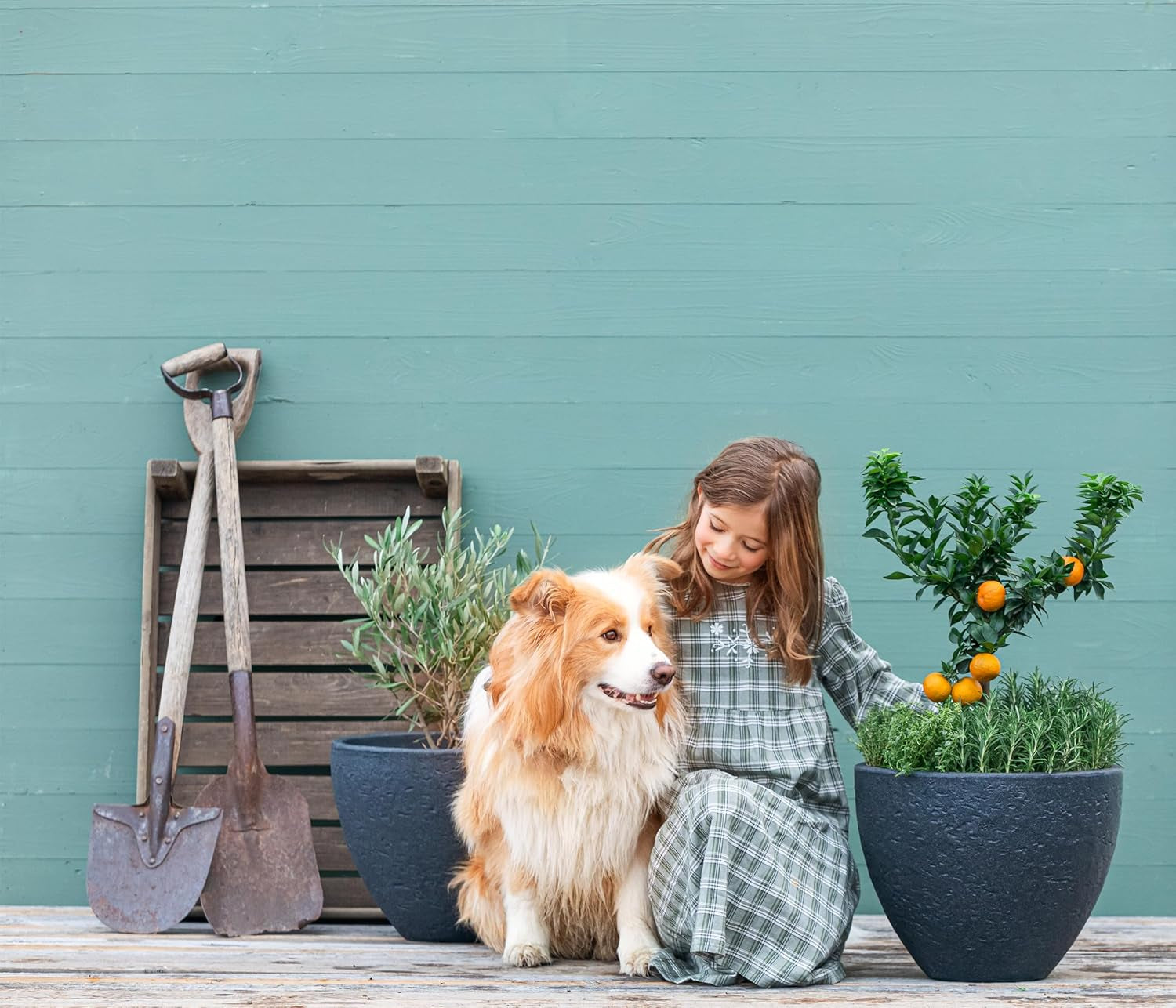 Ghiveci Dehner Stone, Ø 40 cm, înălțime aprox. 31 cm, plastic, antracit