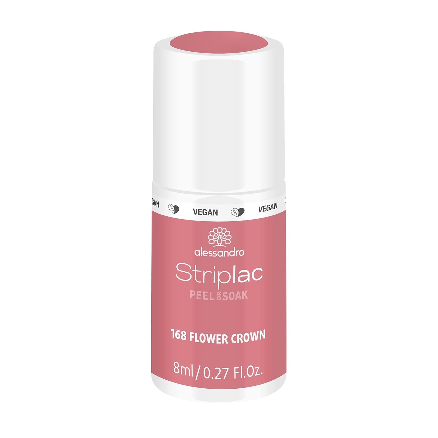 Smalto UV Alessandro Striplac White Honeymoon - Delicato e a lunga tenuta - Facile rimozione grazie alla tecnologia di rimozione - Vegan e cruelty-free - 8 ml