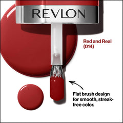 Revlon Ultra HD Snap Smalto per unghie, Formula vegana a lunga durata, Asciugatura rapida e Copertura totale in un unico strato, Colore (8 ml), Rosso e Nero (014), Unisex