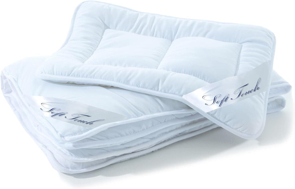 Aqua-Textil Soft Touch Set per bambini Piumino 100 X 135 Cm 250G e 350G con cuscino 40 X 60 Cm 150G Piumino 4 stagioni Termoautonomo Oeko-Tex Piumini e Trapunte Naty Shop